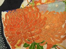 平和屋川間店■豪華振袖　絞り　駒刺繍　乱菊　秋草文　金彩　逸品　n-ab0061_画像7