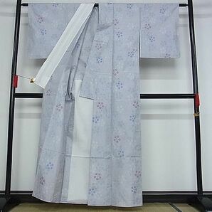 平和屋-こころ店■本場大島紬 単衣 白大島 ７マルキ 舞花文 正絹 逸品 AAAD0528Bnpの画像3