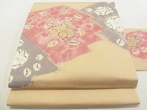 平和屋2◎九寸名古屋帯　絞り　辻が花　逸品　DAAA3486rt