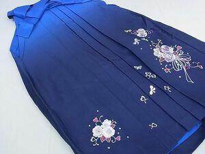 平和屋2■女性　行灯袴　総刺繍　花束文　暈し染め　金銀糸　洗える着物　DAAB5821wb