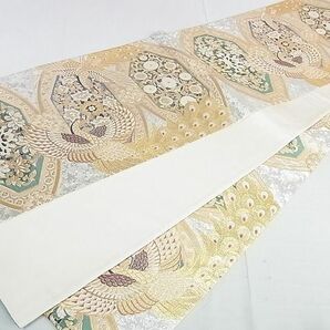 平和屋2■六通柄袋帯 花鳥文 金銀糸 逸品 DAAB4806icの画像6