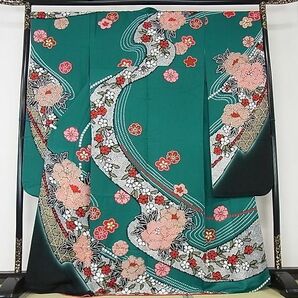 平和屋2■豪華振袖 駒刺繍 枝垂れ桜 牡丹文 金彩 逸品 DAAB8091psの画像1