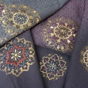 平和屋2■色留訪問着 刺繍 正倉院花文 暈し染め 金彩 逸品 DAAB8096psの画像1