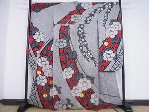 平和屋-こころ店■豪華振袖　駒刺繍　絞り　舞花文　金糸　鈴乃屋扱い　正絹　逸品　AAAE4305Bnp