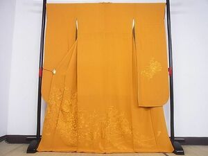  flat peace shop - here . shop # finest quality long-sleeved kimono total embroidery China three large embroidery . head embroidery swatou embroidery flower car writing treacle brown color silk excellent article AAAD5507Bnp