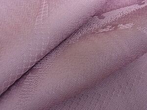 平和屋川間店■上質な色無地　芝草地紋　浅紫色　逸品　dy5860