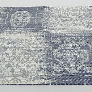 平和屋-こころ店◎八寸名古屋帯 紬地 花菱文 正絹 逸品 AAAD1834Aogの画像3