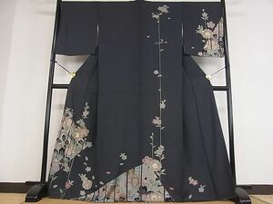 平和屋2■訪問着　駒刺繍　枝桜文　金彩　逸品　DAAA5481yyy