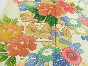 平和屋川間店■訪問着　草花　逸品　jm1865