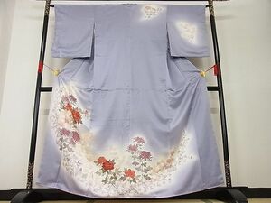 平和屋-こころ店■訪問着　刺繍　草花文　暈し染め　正絹　逸品　未使用　AAAC7106Aja