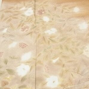 平和屋-こころ店■訪問着 手描き 草花文 暈し染め 正絹 逸品 未使用 AAAD4323Ataの画像4