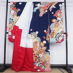 平和屋-こころ店■豪華振袖 駒刺繍 吉祥熨斗草花文 金彩 正絹 逸品 AAAE4339Bnpの画像2