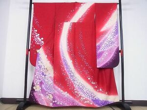  flat peace shop - here . shop # gorgeous long-sleeved kimono snow wheel flower . writing .. dyeing silver through . ground .... made silk excellent article AAAE4369Bnp