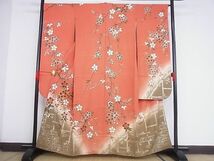 平和屋-こころ店■豪華振袖　駒刺繍　舞蝶枝花文　暈し染め　金銀彩　鈴乃屋扱い　正絹　逸品　AAAE4322Bnp_画像1