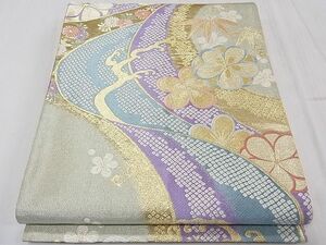 平和屋1■六通柄袋帯　唐織　朱雀　金糸　逸品　CAAC3876fb