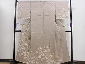 平和屋1■訪問着　刺繍　絞り　萩舞花文　金彩　逸品　未使用　CAAC9629ze