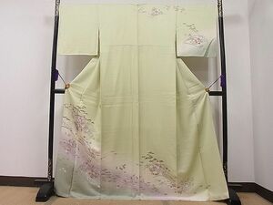 平和屋1■訪問着　檜扇貝桶花文　暈し染め　逸品　未使用　CAAC5857ut