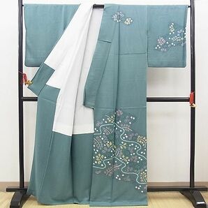 平和屋野田店■訪問着 辻が花 手描き 絞り 逸品 BAAC9604hvの画像2