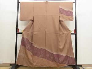 平和屋野田店■訪問着　絞り　刺繍　道長草花文　暈し染め　金彩　逸品　BAAB4453jr