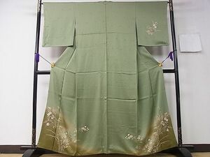 平和屋1■訪問着　草花文　暈し染め　金彩　ますいわ屋扱い　逸品　CAAC1996an