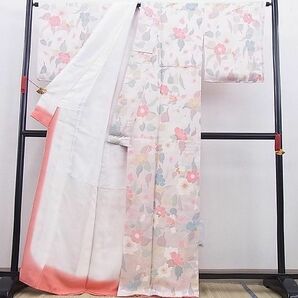 平和屋野田店■上質な小紋 地紋起こし 草花文 逸品 未使用 BAAD1455ghの画像3