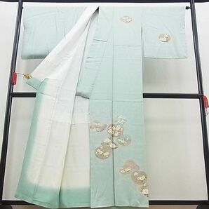 平和屋野田店■訪問着 駒刺繍 桃山光琳水花文 金彩 反端付き 逸品 BAAC9189tsの画像2