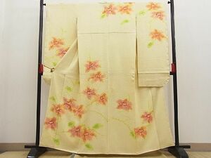  flat peace shop Noda shop # gorgeous long-sleeved kimono total aperture stop branch flower writing excellent article BAAB4511jr