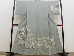 平和屋野田店■京加賀友禅　百貫達雄　訪問着　枝花文　逸品　BAAC8338yt