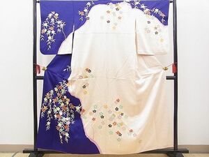 平和屋野田店■訪問着　枝垂れ桜　金彩　逸品　BAAC9639hv