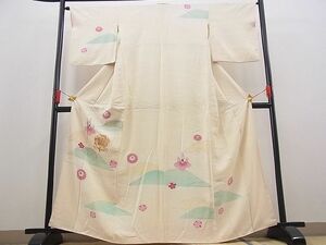 平和屋野田店■訪問着　駒刺繍　遠州椿　金彩　逸品　BAAC9216ts