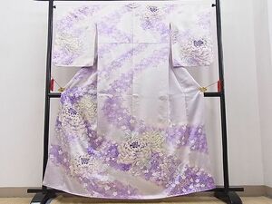 平和屋野田店■訪問着　駒刺繍　乱菊　暈し染め　銀彩　やまと誂製　逸品　BAAC7658hj