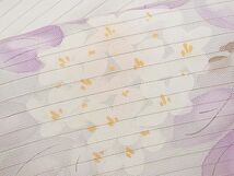 平和屋1■夏物　絽塩瀬　九寸名古屋帯　手描き　紫陽花　逸品　CAAB4048tx_画像5