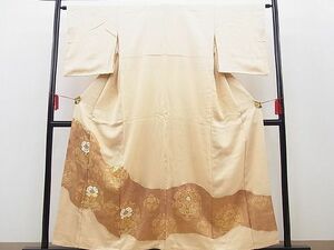 平和屋野田店■豪華色留袖　駒刺繍　更紗花文　金彩　ますいわ屋扱い　逸品　BAAD2163gt