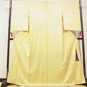 平和屋-こころ店■ファッションブランド hiromichi nakano ヒロミチナカノ 色無地 紋意匠 卵色 やまと誂製 正絹 逸品 AAAD4355Ataの画像2