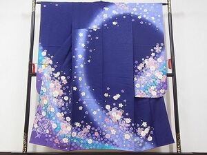  flat peace shop - here . shop # gorgeous long-sleeved kimono piece embroidery Mai Sakura writing .. dyeing gold paint silk excellent article AAAD4362Ata