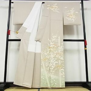 平和屋-こころ店■訪問着 友禅 駒刺繍 松竹梅 暈し染め 金彩 正絹 逸品 AAAE1316Bzgの画像2