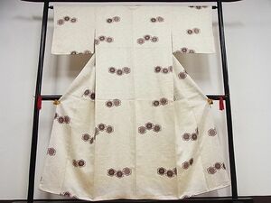 平和屋-こころ店■上質な小紋　亀甲花文　金彩　正絹　逸品　AAAE4093Bph