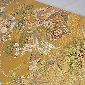 平和屋2■六通柄袋帯 唐織 扇面鳳凰吉祥花文 本金箔 逸品 DAAB9443eeeの画像2