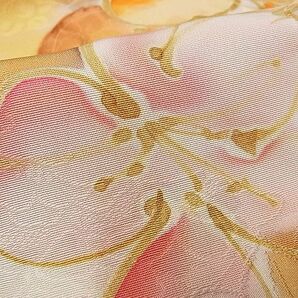 平和屋-こころ店■上質な小紋 手描き 舞花文 暈し染め 正絹 逸品 未使用 AAAE1329Bzgの画像5