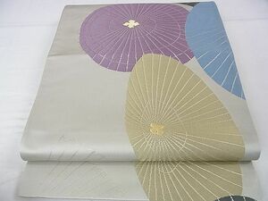 平和屋2■六通柄袋帯　番傘　金糸　逸品　DAAB9484eee