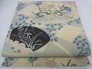  flat peace shop - here . shop # summer thing antique Taisho romance maru obi . join writing silver . silk excellent article AAAE5341Awj