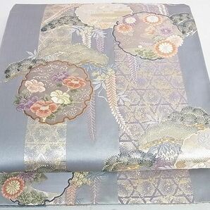 平和屋2■六通柄袋帯 唐織 雪輪花文 金糸 逸品 DAAC2012icの画像1