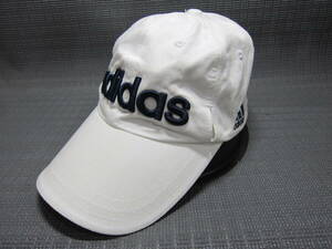 adidas アディダス　キャップ　帽子　白×紺　57～60cm　S2404B②