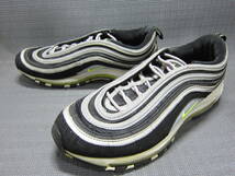 NIKE ナイキ　AIR MAX 97 エアマックス97　BLACK/VOLT　スニーカー　28.5cm　黒×白　S2404B③_画像1