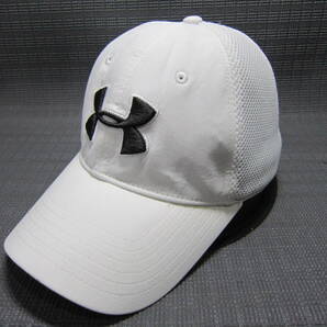 UNDER ARMOUR アンダーアーマー ゴルフ メッシュキャップ 帽子 白 57.5cm程 S2404Dの画像1