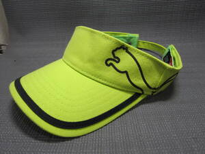 PUMA プーマ　ゴルフ　サンバイザー　帽子　黄緑　56～59cm　S2404E