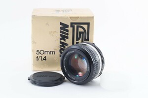 ★実用品　動作確認済★ NIKON ニコン AI NIKKOR 50mm f1.4 箱付き　MF レンズ　防湿庫管理 #C649