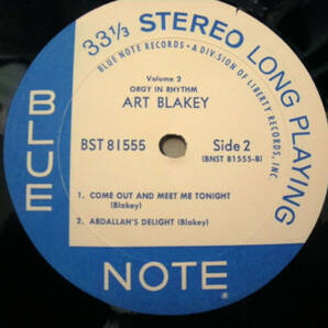 アート・ブレイキー【US盤 LP】ART BLAKEY Orgy In Rhythm - Volume Two | Blue Note BST 81555の画像9