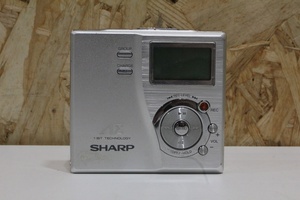 TH03308　SHARP　MD-DR77-S　ポータブルMDプレーヤー　通電・動作未確認　現状品