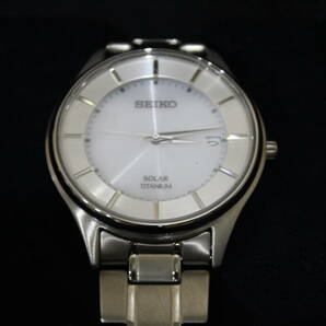 TH04269 SEIKO V157-0BX0 V137-0CS0 ペアウォッチ ソーラー 腕時計 未使用品の画像3
